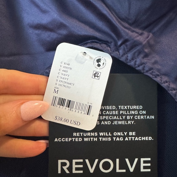 Free People Sleeveless Square-Neck Crop Top in Deep Navy - Picture 4 of 4